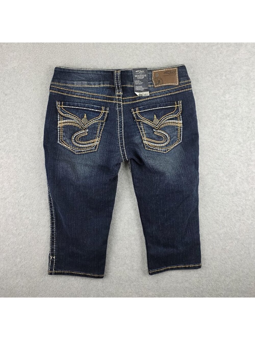 Silver Jeans McKenzie Crop Capris Womens 6 Dark Wash Slim Stretch NWT Denim